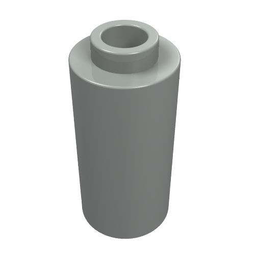 Lego Brick Round 1 x 1 diameter Tube with 90 Degree Elbow (2 x 2 x 1) / Light Gray