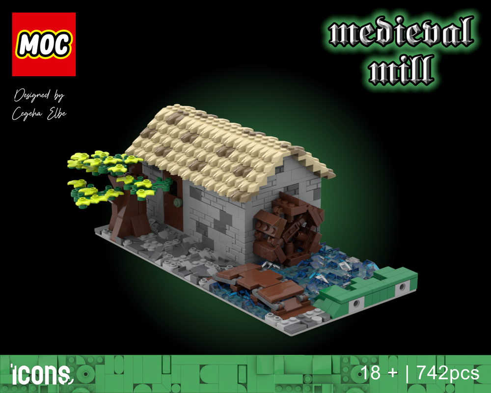 Lego Modular medieval mill