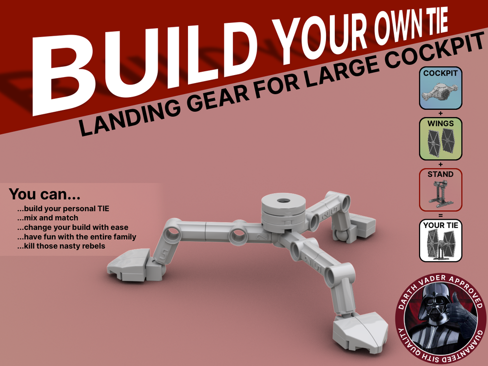 Lego Outland Landing Gear for Large Cockpit - Build Your Own TIE