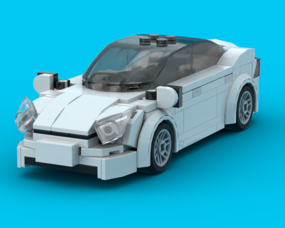 Lego Tesla model s, 6 studs wide