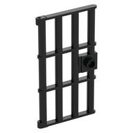 Lego Door 1 x 4 x 6 Barred with Stud Handle / Black