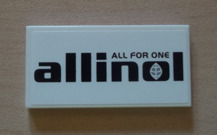Lego Tile 2 x 4 with 'allinol' Pattern (Sticker) - Set 8423