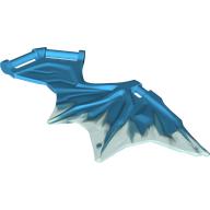 Lego Creature Body Part, Wing 11 x 6 with 3 Bars, Blue Marble pattern