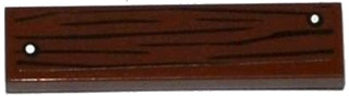 Lego Tile 1 x 4 with Wood Grain and 2 White Nails Pattern (Sticker) - Set 60068