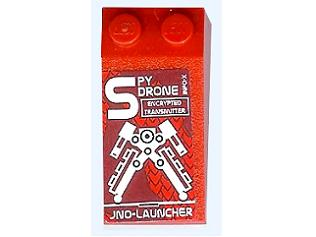 Lego Slope 18 4 x 2 with 'SPY DRONE' Pattern (Sticker) - Set 8111