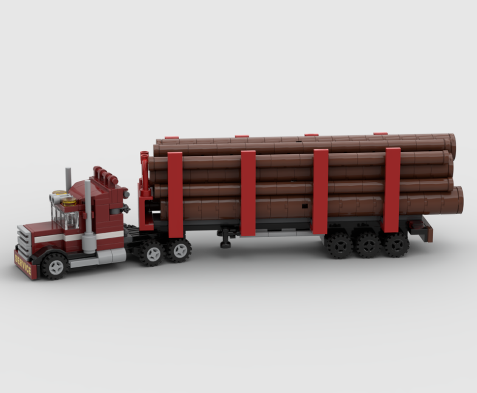 Lego Mini Semi-Trailer - Timber Haulage