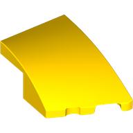 Lego Brick Wedged, Curved 3 x 2 with Stud Notch Right / Yellow