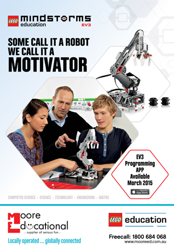 Lego 2015 Small Australian Education Brochure - Moore Educational (SOME CALL IT A ROBOT WE CALL IT A MOTIVATOR)