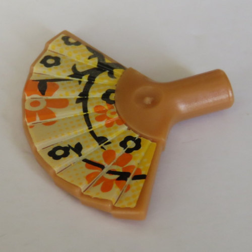 Lego Equipment Hand Fan with Floral Pattern Print