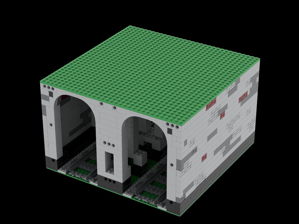 Lego Two track tunnel