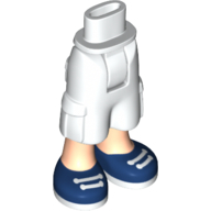 Lego Minidoll Hips and Cargo Pants with Light Nougat Legs and Dark Blue Sneakers Print