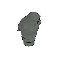 Lego Animal, Bird, Owl Large, Rounded Features / Dark Gray