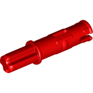Lego Technic Axle Pin 3L with Friction Ridges Lengthwise and 1L Axle / Red
