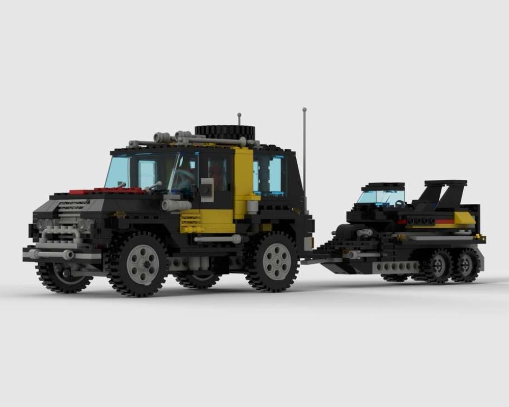Lego 5581 Model D - Jeep w Trailer & Boat