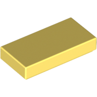 Lego Tile 1 x 2 with Groove / Bright Light Yellow