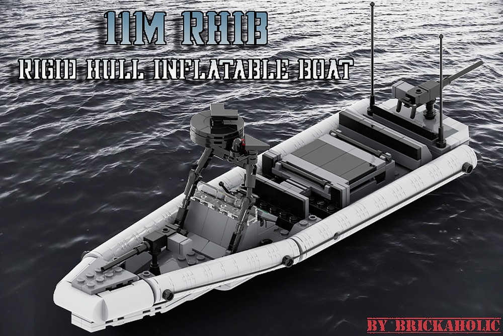 LEGO 11M RHIB Rigid Hull Inflatable Boat US Navy Army