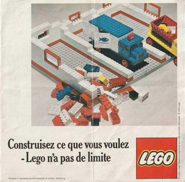 Lego 1973 Medium French - Construisez ce que vous voulez - Lego n'a pas de limite (97640 - Fr.)