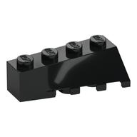 Lego Brick Wedged, Sloped 45° 4 x 2 Left / Black