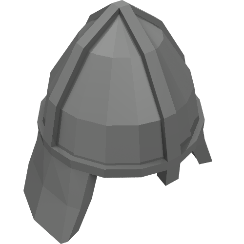 Lego Helmet Castle with Neck Protector / Pearl Dark Gray