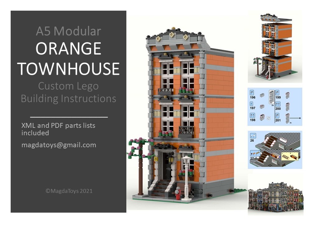 Lego Orange Townhouse A5