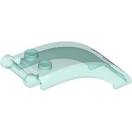 Lego Windscreen 6 x 2 x 2 with Handle with Silver Spider Print