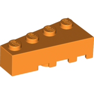 Lego Brick Wedged, Angled 4 x 2 Left / Orange