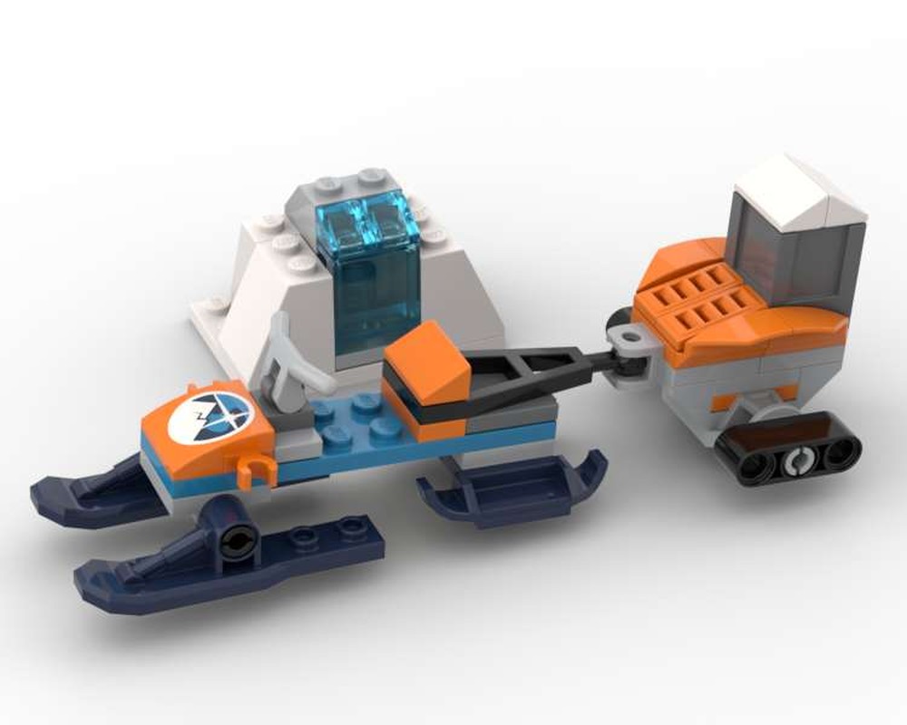 Lego sled and ice cave