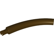Lego Animal Body Part / Plant, Tail / Neck / Branch / Trunk, Middle Section with Pin, Round Pin Hole / Dark Brown