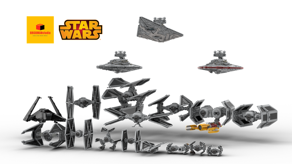 Lego SW Imperial fleet Large Bundle : Imperial Destroyers , UCS Tie bundle , microfighters , scythe , shin hati's starfighter
