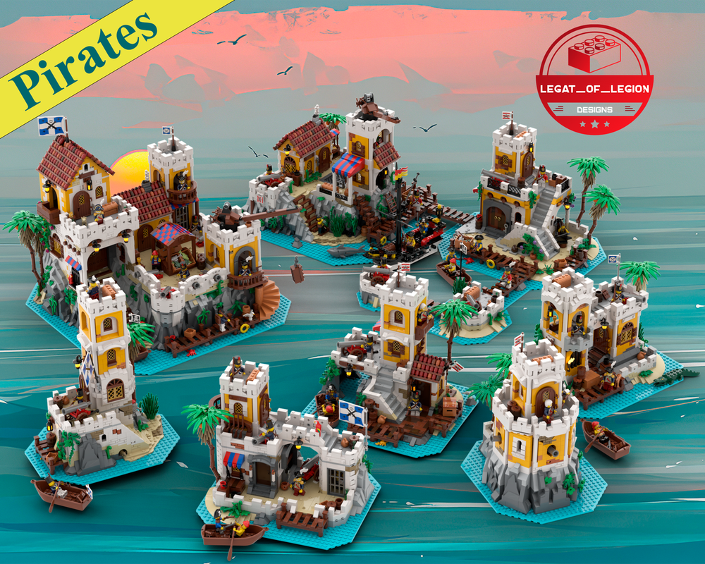 Lego Pirates Imperial Bundle / Remake Of 7 Sets