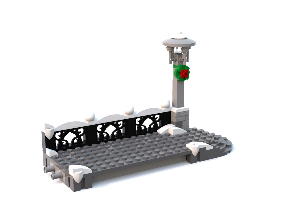 Lego Winter Village Train Station Platform Expansion