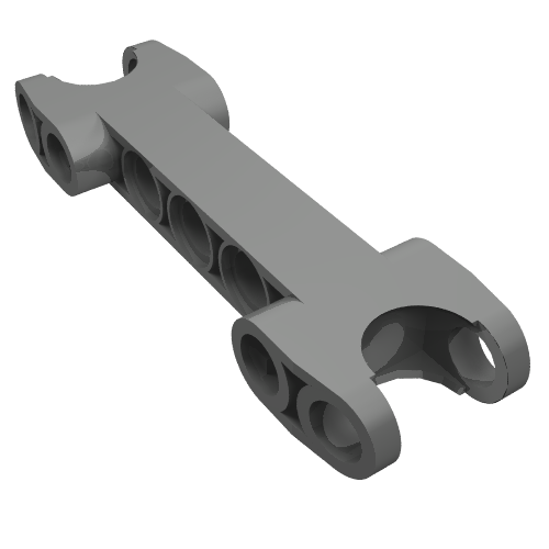 Lego Technic Axle and Pin Connector 2 x 7 with Two Ball Joint Sockets / Pearl Dark Gray
