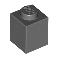 Lego Brick 1 x 1 / Dark Bluish Gray
