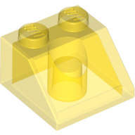 Lego Brick Sloped 45° 2 x 2 / Trans-Yellow