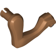 Lego Animal Body Part, Dinosaur, Raptor / Dilophosaurus Arm / Leg, Right, Black Claws Print / Medium Nougat