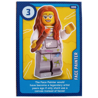 Lego Trading Card, Create the World Living Amazingly - Face Painter / [No Color/Any Color]