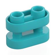 Lego Brick Special 1 x 2 Rounded with Center Bars / Medium Azure