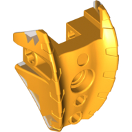 Lego Large Figure Limb Cover, Armor (Barraki Carapar) / Scoop, Claw with Marbled Trans-Brown Pattern / Bright Light Orange