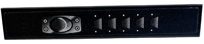 Lego Tile 1 x 6 with Silver Air Vents and Exhaust Pattern Model Left Side (Sticker) - Set 42153