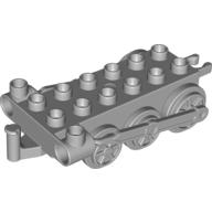 Lego Duplo Train Chassis with Light Bluish Gray Drive Rod & Light Bluish Gray Wheels