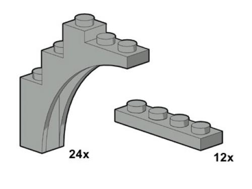 Lego Light Gray Arches