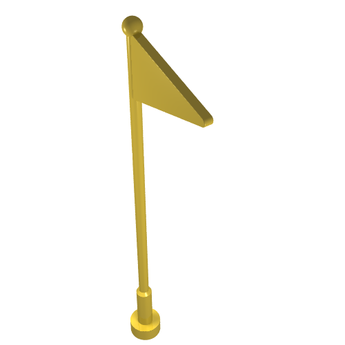 Lego Antenna 8H Whip with Flag / Yellow