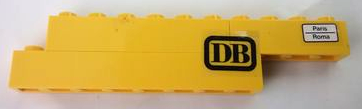 Lego Stickered Assembly 11 x 1 x 2 with 'DB' and 'Paris Roma' Pattern (Stickers) - Set 7710