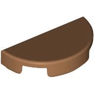 Lego Tile Round 1 x 2 Half Circle / Medium Nougat