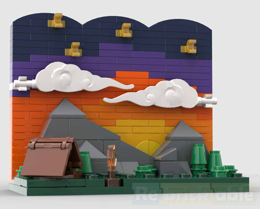 Lego Mountain sunset