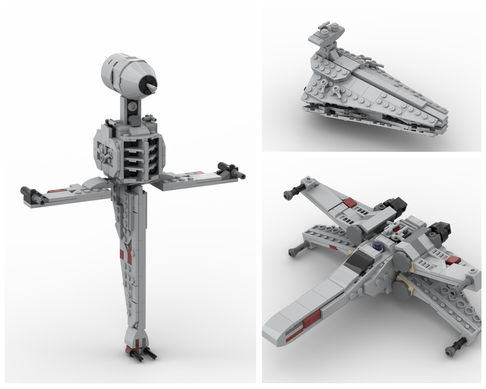 Lego 75375 Alternate Builds: 2 Starfighters & Destroyer