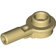 Lego Plate Round 1 x 1 with Hollow Stud and Horizontal Bar 1L / Tan