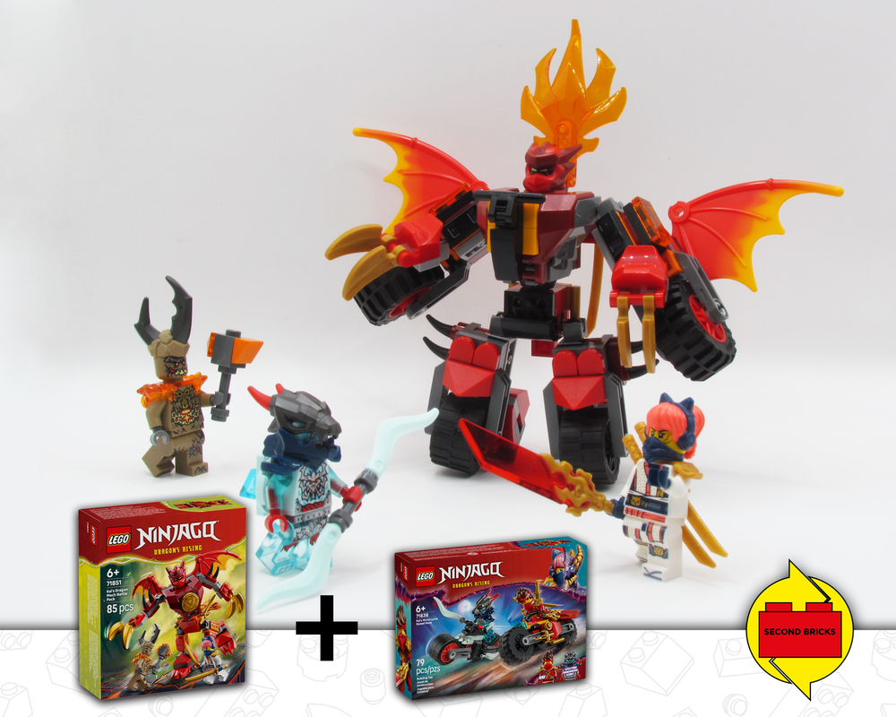 Lego 71851 X 71838: Kai's Transforming Vehicle Mech