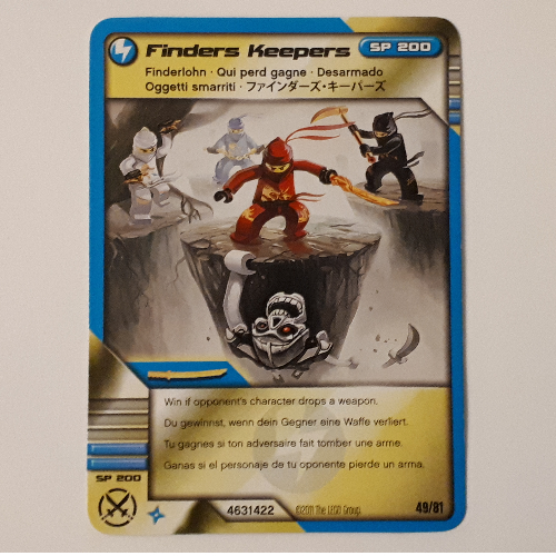 Lego Trading Card, Ninjago Deck #1: 49 - Finders Keepers - International Version / [No Color/Any Color]