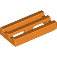 Lego Tile Special 1 x 2 Grille with Bottom Groove / Orange